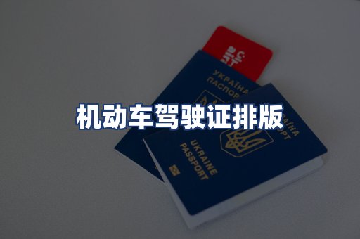 机动车驾驶证排版